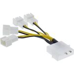 InLine Lüfter Adapterkabel, 4x Lüfter 3pol an 13,34cm (5,25")