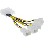 InLine Lüfter Adapterkabel, 4x Lüfter 3pol an 13,34cm (5,25")