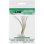 InLine Lüfter Adapterkabel, 4x Lüfter 3pol an 13,34cm (5,25")