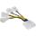 InLine Lüfter Adapterkabel, 4x Lüfter 3pol an 13,34cm (5,25")