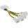 InLine Lüfter Adapterkabel, 4x Lüfter 3pol an 13,34cm (5,25")