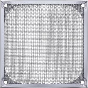InLine Lüftergitter, Aluminium Filter, 120 x 120 mm, silber