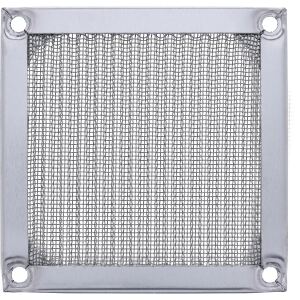 InLine Lüftergitter, Aluminium Filter, 80 x 80 mm, silber