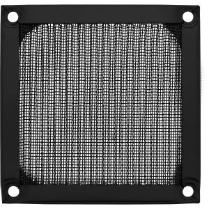 InLine Lüftergitter, Aluminium Filter, 80 x 80 mm, schwarz