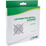 InLine Lüftergitter Metall, schwarz, 80x80mm