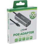 InLine USB-C zu RJ45 PoE-Adapter, mit Überspannungsschutz