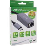 InLine USB 3.2 Netzwerk-Adapterkabel, 2,5 Gb/s Gigabit Netzwerk, USB-C