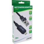 InLine USB 3.2 Netzwerkadapter Kabel, Gigabit, USB-C zu RJ45 Stecker, 2m