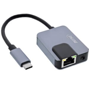 InLine USB-C 3-in-1 Adapter, Gigabit, Audio, PD 3.0