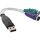 InLine USB zu PS/2 Konverter, USB Stecker an 2x PS/2 Buchse für Maus + Tastatur