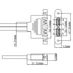 InLine USB 3.2 Gen.1 Kabel, Mainboard intern zu 2x USB-A Buchse, 0,45m