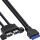 InLine USB 3.2 Gen.1 Kabel, Mainboard intern zu 2x USB-A Buchse, 0,45m