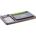 InLine WoodCharge – Organizer mit integrierter Qi-Ladefläche aus Walnuß-Holz
