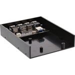 InLine USB 3.0 Hub, 4-fach für den 8,89cm (3,5") Schacht, schwarz