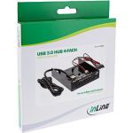 InLine USB 3.0 Hub, 4-fach für den 8,89cm (3,5") Schacht, schwarz