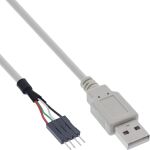 InLine USB 2.0 Adapterkabel, Stecker A auf Pfostenanschluss, 0,40m