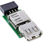 InLine USB 2.0 Adapter, 2x Buchse A auf Pfostenanschluss