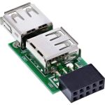 InLine USB 2.0 Adapter, 2x Buchse A auf Pfostenanschluss