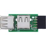 InLine USB 2.0 Adapter, 2x Buchse A auf Pfostenanschluss