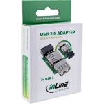 InLine USB 2.0 Adapter, 2x Buchse A auf Pfostenanschluss