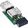 InLine USB 2.0 Adapter, 2x Buchse A auf Pfostenanschluss