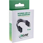 InLine USB 2.0 Verl., intern, 2x 5pol Pfostenstecker auf Pfostenbuchse, 0,05m