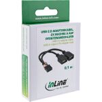 InLine USB 2.0 Adapterkabel, intern, 2x USB A Buchse, 0,2 m