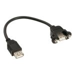 InLine USB 2.0 Adapterkabel, Buchse A auf Einbaubuchse A, 0,20m
