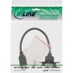 InLine USB 2.0 Adapterkabel, Buchse A auf Einbaubuchse A, 0,20m