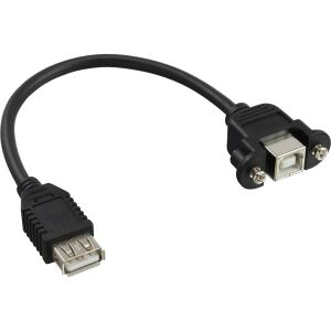 InLine USB 2.0 Adapterkabel, Buchse A auf Einbaubuchse B, 0,20m
