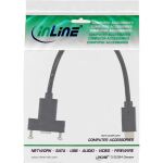 InLine USB 3.2 Gen.2 Adapterkabel, Stecker C auf Einbaubuchse C, 0,20m