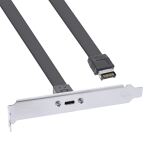 InLine PCI Slotblende, USB-C zu USB 3.2 Frontpanel Key-A intern, 0,5m