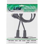 InLine Slotblende 2x USB-C zu USB 3.2 Frontpanel Key-A intern, 0,5m