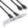 InLine Slotblende 2x USB-C zu USB 3.2 Frontpanel Key-A intern, 0,5m