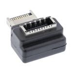 InLine USB 3.2 Adapter intern, Frontpanel USB-E Stecker zu USB-E Buchse 90°