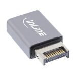 InLine USB 3.2 Adapter, intern USB-E Frontpanel Stecker zu USB-C Buchse