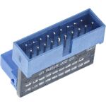 InLine USB 3.0 Adapter intern, Pfostenanschluss Stecker/Buchse, oben gewinkelt