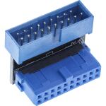 InLine USB 3.0 Adapter intern, Pfostenanschluss Stecker/Buchse, unten gewinkelt