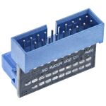 InLine USB 3.0 Adapter intern, Pfostenanschluss Stecker/Buchse, unten gewinkelt