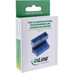 InLine USB 3.0 Adapter intern, Pfostenanschluss Stecker/Buchse, unten gewinkelt