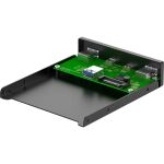 InLine 3,5" Front Panel, 2x USB-A + 2x USB-C, 10 Gb/s, Metall, schwarz