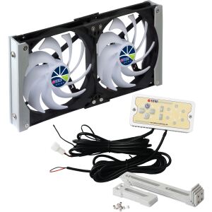 Titan TTC-SC20(A)/V2+ Kühlschrank-Doppellüfter 92x25mm IP55, Timer Gleichrichter