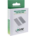 InLine M.2 SSD Kühlkörper, passiv, Kühlrippen, silber