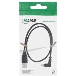 InLine USB 2.0 Mini-Kabel, ST A/Mini-B ST (5pol) oben abgew. 90°, schwarz, 1m