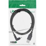 InLine USB 2.0 Mini-Kabel, ST A/Mini-B ST (5pol) oben abgew. 90°, schwarz, 2m