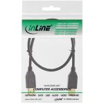 InLine USB 2.0 Kabel, A an A, schwarz, Kontakte gold, 1m