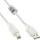 InLine USB 2.0 Kabel, A an B, transparent, mit Ferritkern, 1m