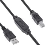 InLine USB 2.0 Aktiv-Kabel, USB-A Stecker zu USB-B...