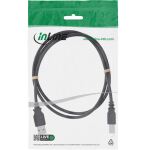 InLine USB 2.0 Kabel, A an B, schwarz, 1m