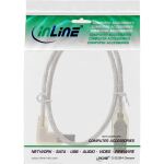 InLine USB 2.0 Kabel, A an B, links abgewinkelt, transparent, 0,3m